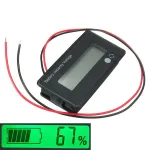 3Pcs 12V / 24V / 36V / 48V 8-70V LCD Asid Plon Ityòm Batri Endikatè Digital Voltmeter