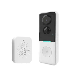 WF015-013D Tuya Smart Video Doorbell 120° Wide Angle Night Vision PIR Motion Alerts Two-Way Audio IP65 Waterproof Wireless WiFi Doorbell Camera Battery Powered Cloud Storage