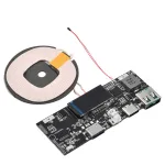 QC22.5W Wireless Charging Power Bank DIY Board PD3.0 QC4+ 5 USB Ports Type-C Bi-Directional Fast Charging Visual Display Color Screen