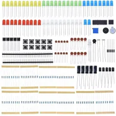 Electronics Components Basic Starter Kit for Arduinos UNOs MEGA2560 Raspberry Pi with LED Buzzer Capacitor Resistor