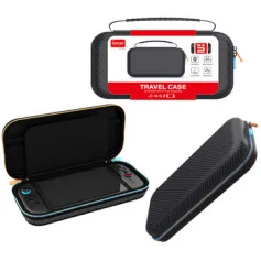 For Switch2 Game Console Zipper Carbon Fiber Bag Portable Switch2 Host Handbag IPEGA PG-SW2005A
