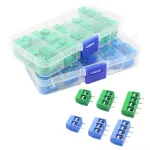50PCS PCB Terminal Block Connector Pitch 5.0mm Straight Pin KF301 2P 3P 4P Screw PCB Terminal Blocks Connector Assortment Kit