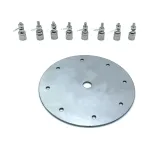 Stainless Steel Ground Plate for GP Antenna 11cm Diameter 8 Terminal Connectors Compatible with JPC12 PAC12 Shortwave Signal Stability