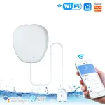 MoesHouse WiFi Tuya Water Leakage Detector Wireless Remote APP Monitor Water Leakage Detection Alarm Notification Push Work with Alexa Google