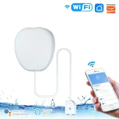 MoesHouse WiFi Tuya Water Leakage Detector Wireless Remote APP Monitor Water Leakage Detection Alarm Notification Push Work with Alexa Google
