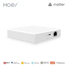 Moes Matter Smart Zigbe Home Bridge Matter Wired Gateway Hub Support Voice Control Via Alexa Google Siri Homekit Smartthings