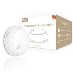 MOES Tuya ZigBe Smart Wireless Smoke Detector Fire 85dB Sound Alarm Siren Sensor Smart Safety Protection Home Kitchen Fire App Alert
