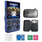 R36Max 128G Open Source Handheld Game Console 4.0-inch Screen Built-in 21000+ Games 4000mAh Portable Dual Hall Joystick Pocket Video Player Supports 30+ Emulators