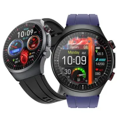ET488 1.43-inch AMOLED Display ECG Micro-examination Fatigue Analysis bluetooth Call Heart Rate Blood Pressure SpO2 Monitor Sleep Monitoring Uric Acid and Lipid Function HRV Detection Fatigue Analysis BMI Women's Health IP68 Waterproof Smart Watch