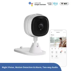 SONOFF CAM Slim Wi-Fi Smart Security Camera 1080P HD Two-way Audio Surveillance Automatic Tracking Motion Alarm Work with Alexa