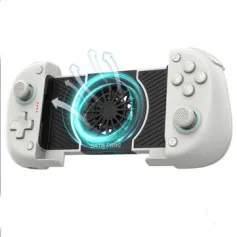 DATA FROG X3 Wireless bluetooth Game Controller Built-in Cooling Fan Hall Joystick and Trigger Turbo Function Stretchable Gamepad Fits for 3.94-6.89'' Mobile Phone
