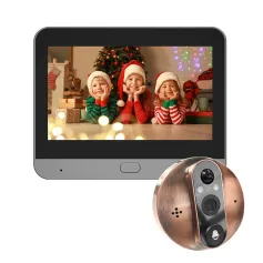 Tuya Smart WiFi Campanello 1080P Spioncino Telecamera 2MP 2304x1296P PIR Motion Alexa Google Integrazione 5000mAh Batteria Interfono Bidirezionale Visione Notturna