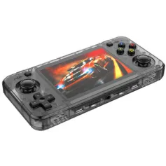 R36H 128GB 3.5-inch IPS Screen Handheld Game Console RK3326 Quad-Core Built-in 30000+ Games Dual Joysticks Linux System 10+ Emulators 3000mAh Battery Portable Classic Gaming Console