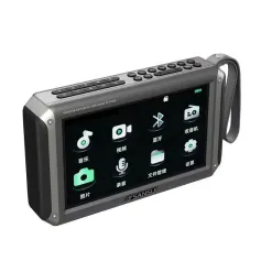 SANSUI F55 Wireless bluetooth Speaker 7-inch LED Display Radio Dual Internal Magnetic Horn Deep Bass Portable FM Radio Dual TF Card Slot/USB Drive/AUX MP4 Music Player Video Speaker with Stand and Lanyard