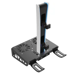 for PS5 Slim Host Wall Mounted Cooling Fan Bracket for PS5 Game Controller Charging Earphones VR Helmet Storage Rack Accessories