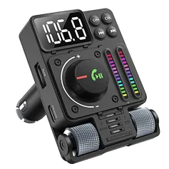 Trasmettitore FM wireless Bluetooth 5.3 per auto, adattatore radio PD30W QC3.0, ricarica rapida, lettore musicale HiFi MP3 per auto, accessori