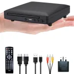 M218 Home DVD Player 1080P High Definition CD/ DVD/VCD/SVCD Player with Remote Control AV HD USB Output for PC Monitor Speakers