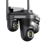 6MP WIFI IP Camera Three Lens 10X Zoom Three Screens WiFi Wireless Outdoor Monitor Security Protection CCTV Video Surveillance