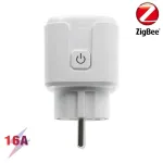 Tuya Zigbe Smart Plug 16A EU Smart Socket With Power Monitoring Voice Control Work with Tuya Smart Life