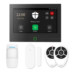 Staniot Wireless WiFi 4G Tuya Smart Security Protection Kit 7-inch Home Alarm System Built-in 115dB Louder Siren 5000mAh Battery for Home Safety Surveillance