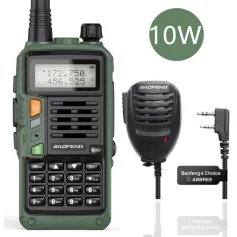 BAOFENG UV-S9 Plus トランシーバー グリーンイエロー トライバンド 10W USB充電器付き パワフル CB 無線トランシーバー VHF UHF