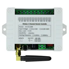 4CH RF Wireless Remote Control Switch Radio Receiver DC 12V 24V 36V 2000M Long Distance Remote Controller Suckers Antenna