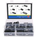 122Pcs IC Socket Assortment Kit 2.54mm Pitch 6-40 Pin DIP Sockets for PCB Prototyping and Breadboard Projects