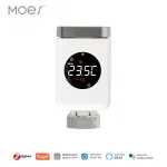 Moes Tuya Zigbe WiFi TRV Smart Thermostatic Radiator Valve APP Remote Temperature Controller Timing Function Voice Control with Alexa Google Home
