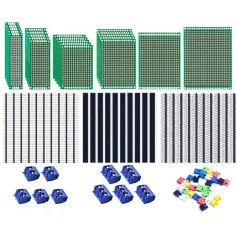 92 peças placa PCB dupla face pino de fileira única kit terminal fêmea de fileira única placas de circuito impresso componentes eletrônicos