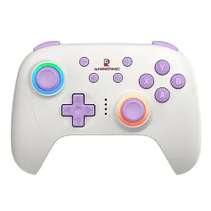 ANBERNIC RG P01 Tri-mode Wireless Game Controller Six-axis Hall Joystick and Trigger Gamepad RGB Light Support Vibration Turbo Function Macro Programming 2.4G/bluetooth/Wired Video Game Player Handle