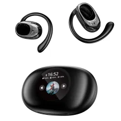 YX39 OWS bluetooth 5.4 Kulaklık Kablosuz LED Ekran Kulaklık Gürültü Önleyici 13mm Kompozit Hareketli Bobin 25H Pil Ömrü Düşük Oyun Gecikmesi Kulak Kancaları Spor Kulaklıkları