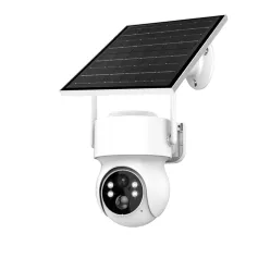4MP Solar Powered WiFi IP Camera 320° Pan 90° Tilt PIR Motion Detection ICSEE APP Two-Way Audio Night Vision IP66 Waterproof Outdoor Surveillance Camera