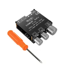 Placa amplificadora de áudio bluetooth 5.1 YS-T50L 50W¡Á2 com ajuste de graves altos frontais Módulo amplificador digital estéreo