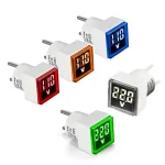 1PC EU Plug Світлодіодний цифровий вольтметр Амперметр Напруга Струм Тестер Монітор Індикатор електролічильника для побутової техніки