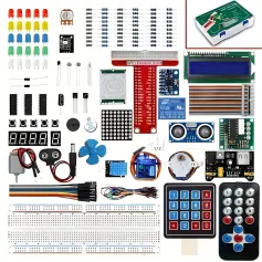 Raspberry Pi 4 Ultimate Starter Kit Compatible with R3 RFID GPIO LCD1602 Ultrasonic Sensor Servo Motor and More for DIY Projects