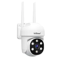 Srihome SH061 1080P 2MP HD WiFi Ev Güvenlik Kamerası PTZ AI Kablosuz İzleme Kamerası Gece Görüşü İnsan Algılama Çift Yönlü İnterkom IP66 Su Geçirmez Video Gözetim CCTV Kameraları