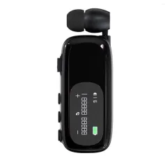 Cuffie Lavalier K75 Bluetooth, chiamate intelligenti, cancellazione del rumore, riproduzione 20 ore, display digitale LCD, clip-on, cuffie Lavalier in-ear cablate
