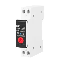 1P 63A Tuya WiFi Smart Circuit Braker Smart Home Electricity Monitor Wireless APP Remote Control WiFi Switch Work with Alexa Google Assistant Tmall Genie