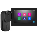 001C-TP1 7-inch Video Doorbell Tuya WiFi Door Phone Intercom Visual Door Bell 145° Viewing Motion Detection IP65 Waterproof Home Security Door Viewer Monitor Work with Aiexa Google Assistant