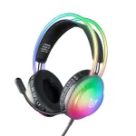 ONIKUMA X29 RGB Gaming Headset Wired Earphone 50mm Moving Coil 3D Stereo Sound Breathable Earmuffs Adjustable Headband E-sports 3.5mm Monitor Headphones with Omnidirectional HD Microphones