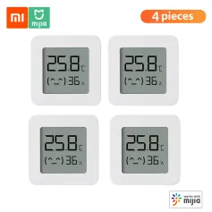 [4PCS] Termômetro higrômetro elétrico digital inteligente sem fio Xiaomi Mijia compatível com Bluetooth 2 funciona com o aplicativo Mijia