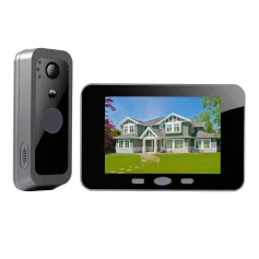 SY-30 Wireless Video Doorbell Intercom System 4 Inch Screen with 5000mAh Battery Night Vision PIR Motion Sensor