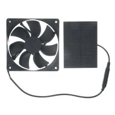Mini exaustor solar de 6 V e 1,8 W com painel solar, motor sem escovas, plug and play, alto volume de ar para dissipação de calor em gabinete de computador