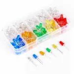 F5 150pcs 5mm Multi-colors Lights Emitting Diodes Assortment Kit White Red Yellow Green Blue Orange F5 DIY PCB
