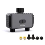 MoesHouse Tuya Smart bluetooth Dual Watering Timer IP55 Automatically Schedules Automatic Drip Irrigation Controller Garden Valve Work with Alexa Google Home