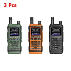 3 Adet Baofeng UV-17 Pro GPS El Telsizi Altı Bant Kablosuz Kopyalama Frekansı El Feneri Tip-C Şarj Cihazı Amatör Telsiz FM Radyo