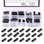 40Pcs 74HCxx 74LSxx Series Logics IC Assortment Kit Low-Power Schottky 20 Types with Storage Box for Electronic Projects & DIY