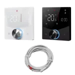 MoesHouse Tuya Smart Home WiFi Knob Thermostat for Electric Heating LCD Display Mobile Phone APP Control Touch Screen Remote Controller Via Alexa Google Assistant