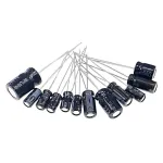 Electrolytic Capacitor Assortment Kit 12 Values 0.22μF to 470μF 120 Pcs Radial Lead 16V-50V 105°C for Electronic Projects and Repairs High Stability Low Leakage