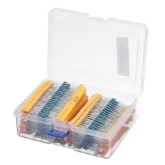 2600pcs 130 Values 1/4W 0.25W 1% Metal Film Resistors Assorted Pack Kit Set Lot Resistors Assortment Kits Fixed Resistor